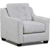 Elliott Accent Chair in Light Gray Chenille Fabric